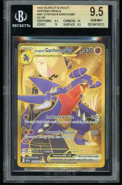 Cynthia's Garchomp ex 2025 Pokemon Destined Rivals Hyper Rare 241/182 BGS 9.5 - Image 1