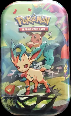 Pokemon TCG: Scarlet & Violet-Prismatic Evolutions Mini Tin - Leafeon - Image 1