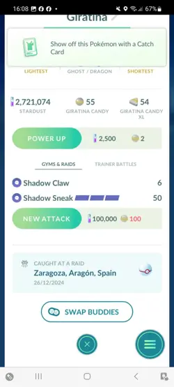 Pokemon Go Legendary Giratina ( Normal ) - Image 2