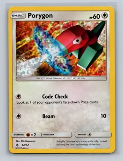 2018 Pokemon, McDonald's Promos, #12/12 Porygon, Holo Promo MP - Image 1