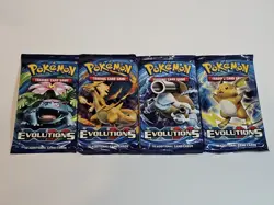 VHTF Pokemon TCG 2016 XY Evolutions Booster Pack Full Artwork Set Of 4 Packs - Image 1