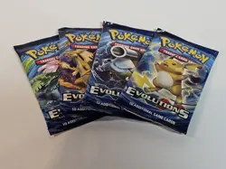 VHTF Pokemon TCG 2016 XY Evolutions Booster Pack Full Artwork Set Of 4 Packs - Image 2