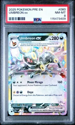 2025 Pokemon SV Prismatic Evolutions PRE EN Umbreon ex Promos #060/131 PSA 9 - Image 1