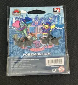 Pokemon 2022 World Championships Pikachu & Roserade Pins London SEALED Exclusive - Image 2