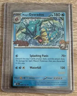 MISTY’S GYARADOS Destined Rivals Prerelease Staff Promo Pokemon - Image 1