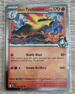 ETHAN’S TYPHLOSION Destined Rivals Prerelease Staff Promo Pokemon - Image 1