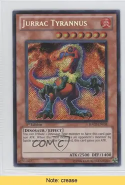 Jurrac Tyrannus 1st Ed. YuGiOh Hidden Arsenal 2 #HA02-EN038 2010 READ 0b5 - Image 1