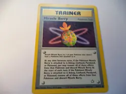 (JWX) ENGLISH POKEMON TRAINER MIRACLE BERRY 94/111 NEO GENESIS IN NICE CONDITION - Image 1