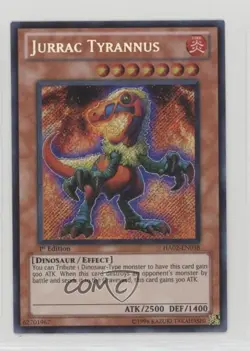 Jurrac Tyrannus 1st Ed. YuGiOh Hidden Arsenal 2 #HA02-EN038 2010 0b3 - Image 1