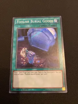 Foolish Burial Goods MP17/BLLR Secret/Ultra Rare LP 1st Edition Yugioh - Image 3