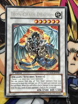 Iron Chain Dragon CSOC-EN040 LP 1st Edition Rare Crossroads of Chaos Yu-Gi-Oh - Image 1
