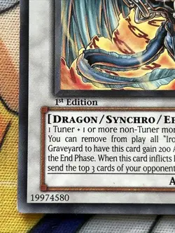 Iron Chain Dragon CSOC-EN040 LP 1st Edition Rare Crossroads of Chaos Yu-Gi-Oh - Image 5
