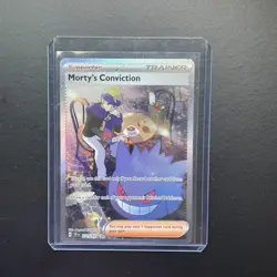 Mortys Conviction Trainer Card Full Art 211/162 Mint Condition - Image 1