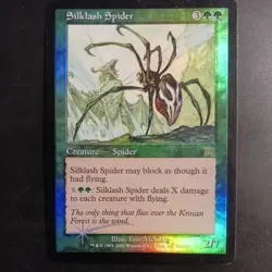 Mtg Silklash Spider Foil LP Onslaught Spider Creature Magic Green Card Rare - Image 1