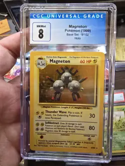 CGC 8 NM/MINT Magneton 1999 Base Set 9/102 Holo Pokemon Card - Image 1