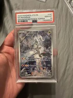 Pokemon N's Reshiram 167/159 Journey Together Stamped Promo Card PSA 10 - Image 2