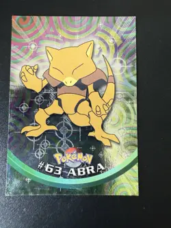 POKEMON CARD Foil/Holo ABRA #63 Black Label 1999 Topps TV Animation Edition - Image 1