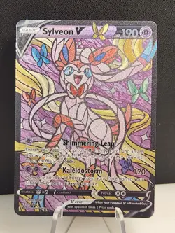 Sylveon CUSTOM Stained Glass Holo Shiny Unbranded Card Display Only - Image 1