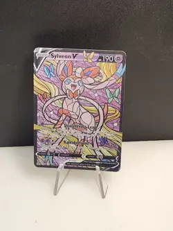 Sylveon CUSTOM Stained Glass Holo Shiny Unbranded Card Display Only - Image 2