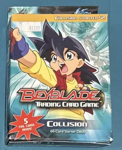 2003 Beyblade Trading Card Game Collision Starter Deck #2 60 Cards 5 Foil - Image 1