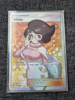Wicke 147/147 Burning Shadows Full Art Ultra Rare NM-/LP Pokemon TCG Card - Image 1