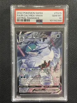 Pokemon Card PSA 10 Ice Rider Calyrex Vmax Astral Radiance TG15 Full Art 2022 - Image 1
