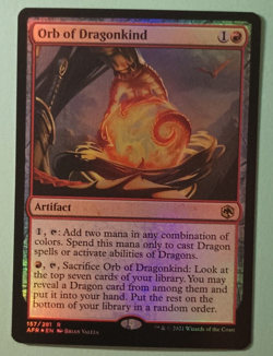 Orb of Dragonkind x1 Foil AFR Forgotten Realms MTG Magic the Gathering - Image 1