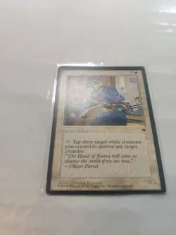 MTG Hand of Justice Fallen Empires 5 Regular Rare NEAR MINT - Image 2