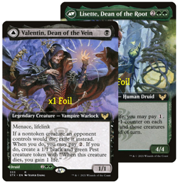 MTG Foil BL STX Valentin, Dean of the Vein // Lisette, Dean of the Root MINT - Image 1