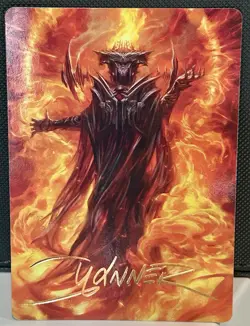Sauron, the Dark Lord -Gold-Stamped Signature LTR ART SERIES MTG - Image 1
