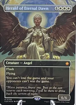 MTG Foundations - Herald of Eternal Dawn (Borderless) FOIL - M 0299 - NM - Image 1