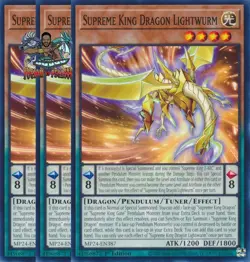 Yugioh! 3x Supreme King Dragon Lightwurm MP24-EN387 Common 1st Ed NM - Image 1