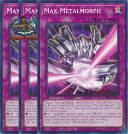 Yugioh! 3x Max Metalmorph ROTA-EN071 Common 1st Ed NM - Image 1