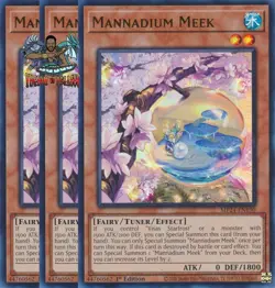 Yugioh! 3x Mannadium Meek MP24-EN190 Ultra Rare 1st Ed NM - Image 1