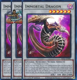 Yugioh! 3x Immortal Dragon MP23-EN085 Ultra Rare 1st Ed NM - Image 1