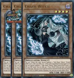 Yugioh! 3x Chaos Witch MP24-EN169 Ultra Rare 1st Ed NM - Image 1