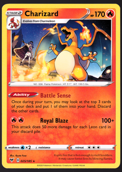 Charizard 025/185 Vivid Voltage Pokemon TCG Card NM - Image 1