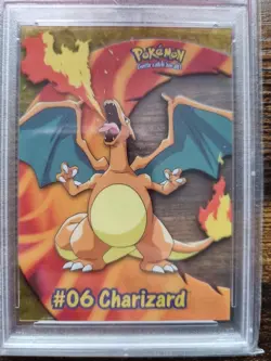 2000 TOPPS POKEMON TV ANIMATION CLEAR CARDS #PC3 CHARIZARD PSA 10 GEM MINT - Image 2
