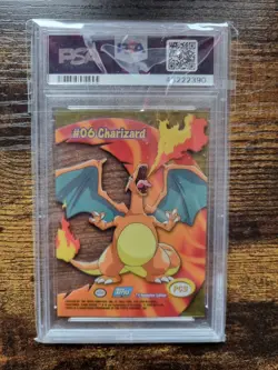 2000 TOPPS POKEMON TV ANIMATION CLEAR CARDS #PC3 CHARIZARD PSA 10 GEM MINT - Image 3