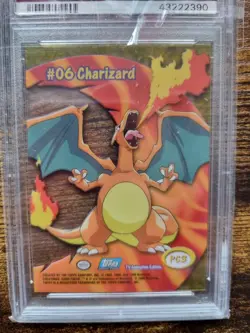 2000 TOPPS POKEMON TV ANIMATION CLEAR CARDS #PC3 CHARIZARD PSA 10 GEM MINT - Image 4