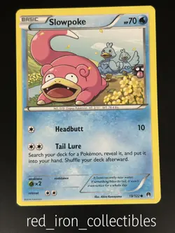 Slowpoke 19/122 Common BREAKPoint XY Pokemon Card 2016 - Image 1