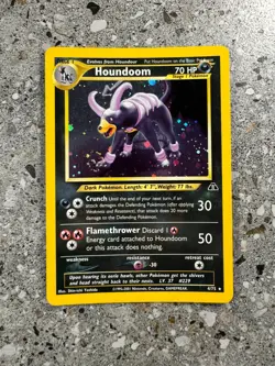 Pokemon TCG Cards Houndoom 4/75 Neo Discovery Holo Rare * SWIRL * - Image 1