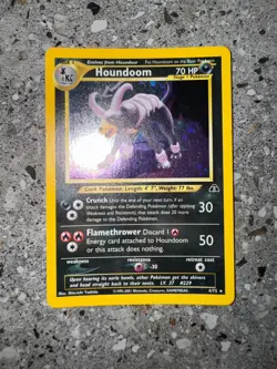 Pokemon TCG Cards Houndoom 4/75 Neo Discovery Holo Rare * SWIRL * - Image 3
