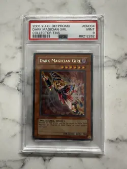 PSA 9 DARK MAGICIAN GIRL SECRET CT2-EN004 COLLECTOR TIN PROMO YUGIOH ENGLISH - Image 1