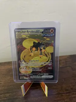 Pokemon Iron Boulder EX TCG Scarlet & Violet Temporal Forces 207/162 Holo Card - Image 1