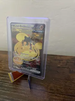 Pokemon Iron Boulder EX TCG Scarlet & Violet Temporal Forces 207/162 Holo Card - Image 2