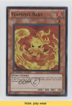 Flamvell Baby 1st Ed. YuGiOh Hidden Arsenal 2 #HA02-EN016 2010 READ 0q0m - Image 1