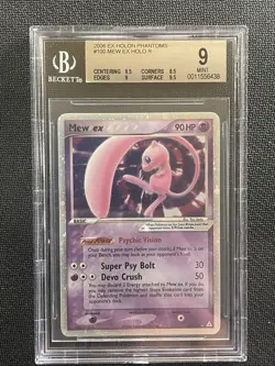 Pokemon Card BGS 9 Mew Ex R Holon Phantoms 2006 Ultra Rare 100/110 - Image 1