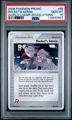 Rocket's Admin. 86/109 2006 World Championships Promo PSA 10 Pokemon Card - Image 1