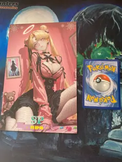 Large Waifu Card Art Display - Sexy Anime Girl - Collectible Display Piece - Image 2